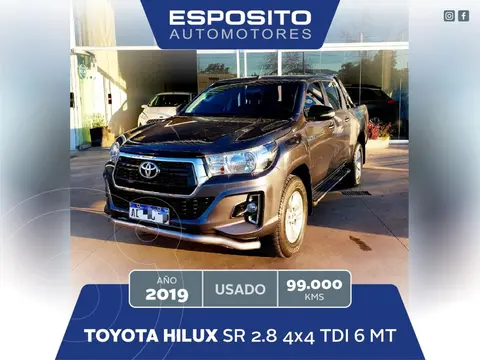 Toyota Hilux HILUX L/16 2.8 DC 4X4 TDI SR usado (2019) color Gris Oscuro precio $37.500.000