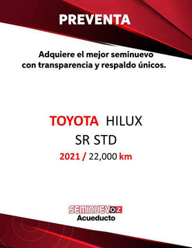 Toyota Hilux Cabina Doble SR usado (2021) color Plata precio $499,000
