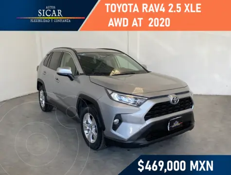 Toyota RAV4 XLE usado (2020) color plateado financiado en mensualidades(enganche $123,356 mensualidades desde $9,511)