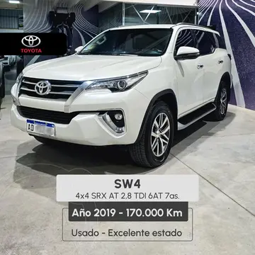 Toyota SW4 HILUX SW4 TDI SRX AUT         L/16 usado (2019) color Blanco precio $48.500.000