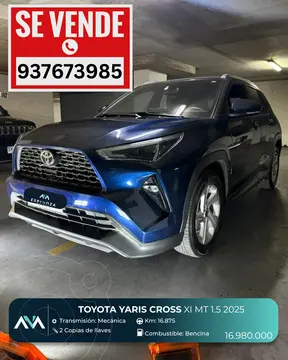 Toyota Yaris Cross XI 1.5L usado (2025) color Azul Atlantico precio $16.980.000