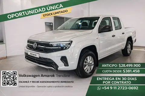 Volkswagen Amarok DC 4x2 Trendline nuevo color Blanco Candy financiado en cuotas(anticipo $28.499.900 cuotas desde $381.458)