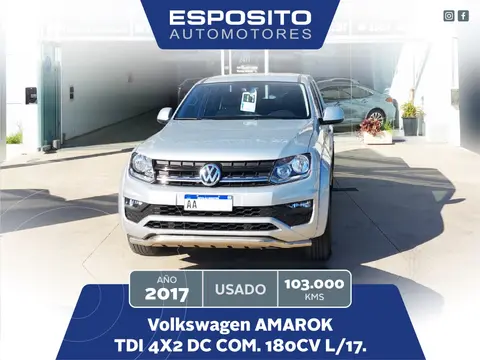 Volkswagen Amarok AMAROK 20TD 4X2 DC COM 180HP   L17 usado (2017) color Gris precio $25.900.000