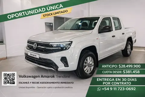 Volkswagen Amarok DC 4x2 Trendline nuevo color Blanco Candy financiado en cuotas(anticipo $28.499.900 cuotas desde $381.458)