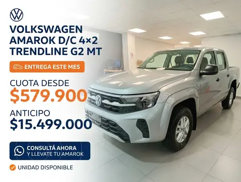 Volkswagen Amarok DC 4x2 Trendline nuevo color A eleccion financiado en cuotas(anticipo $15.499.000 cuotas desde $579.900)