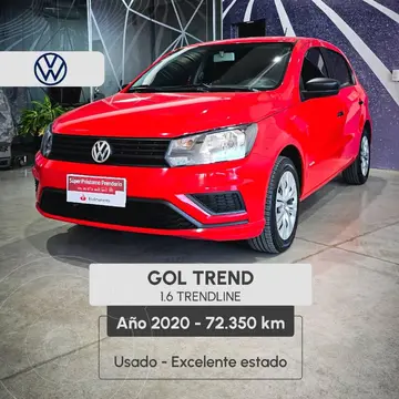 Volkswagen Golf GOL 1.6 5 P TRENDLINE         L/19 usado (2020) color Rojo precio $17.500.000