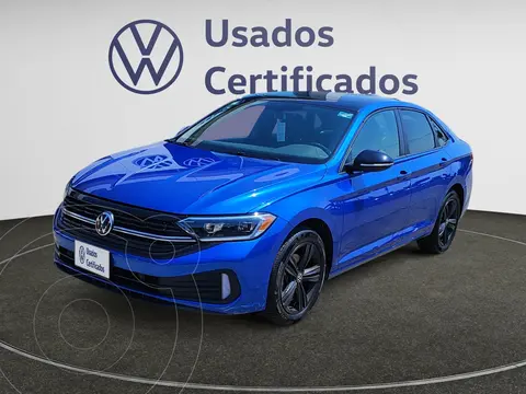 Volkswagen Jetta Sportline usado (2022) color Azul financiado en mensualidades(enganche $114,695 mensualidades desde $8,774)