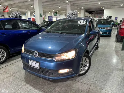 Volkswagen Polo Hatchback 1.6L Aut usado (2018) color Azul financiado en mensualidades(enganche $53,725 mensualidades desde $3,170)