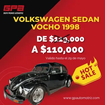 Volkswagen Sedan Clasico usado (1998) color Negro precio $119,000