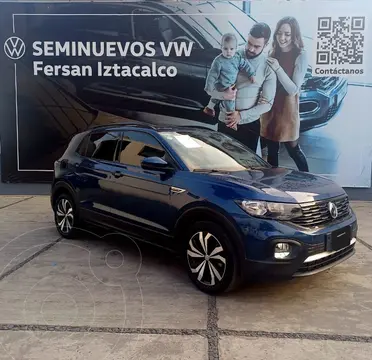 Volkswagen T-Cross Comfortline Aut usado (2021) color Azul Metalico financiado en mensualidades(enganche $79,999 mensualidades desde $8,255)