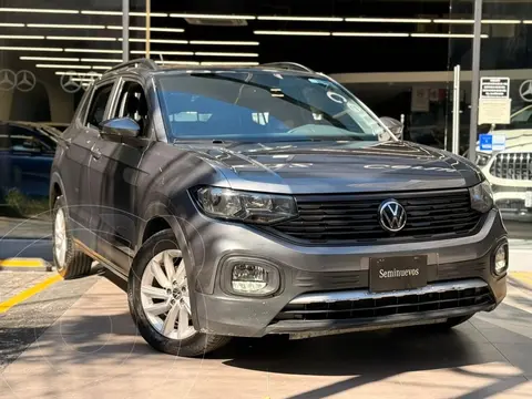 Volkswagen T-Cross Trendline usado (2024) color Gris Oscuro financiado en mensualidades(enganche $131,670 mensualidades desde $5,657)