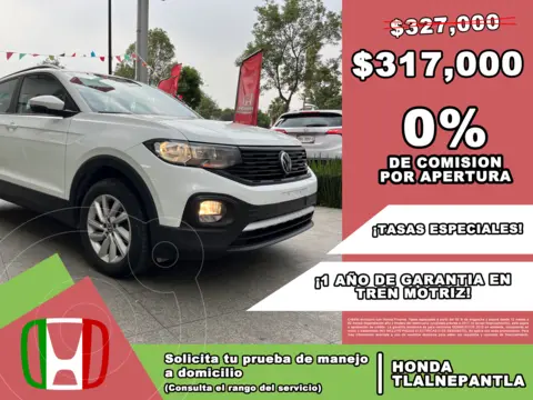 Volkswagen T-Cross Trendline usado (2023) color Blanco financiado en mensualidades(enganche $132,506 mensualidades desde $5,575)