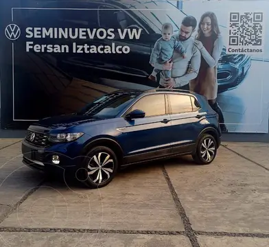 Volkswagen T-Cross Comfortline Aut usado (2021) color Azul financiado en mensualidades(enganche $67,000 mensualidades desde $9,500)