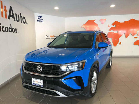 Volkswagen Taos Comfortline usado (2021) color Azul financiado en mensualidades(enganche $127,500 mensualidades desde $12,461)