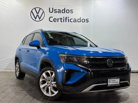 Volkswagen Taos Comfortline usado (2022) color Azul financiado en mensualidades(enganche $111,452 mensualidades desde $10,161)