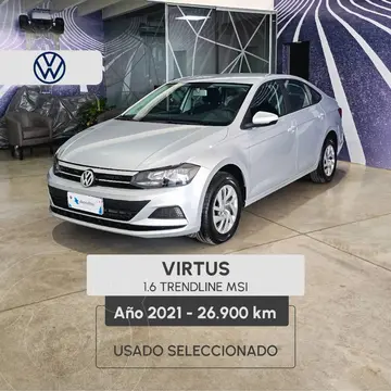 Volkswagen Virtus Trendline 1.6 usado (2021) color Gris precio $22.000.000