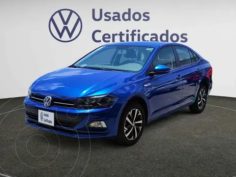 Volkswagen Virtus 1.6L usado (2022) color Azul financiado en mensualidades(enganche $79,270 mensualidades desde $6,064)