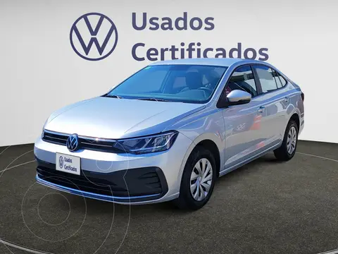 Volkswagen Virtus Trendline usado (2024) color Plata financiado en mensualidades(enganche $81,750 mensualidades desde $6,254)