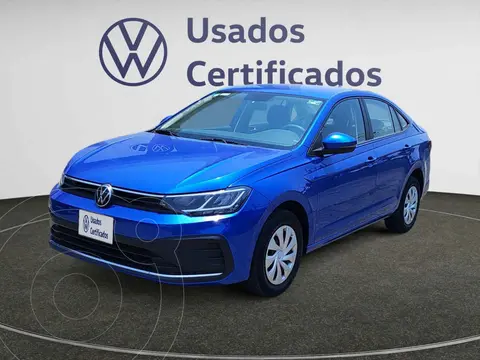 Volkswagen Virtus 1.6L usado (2022) color Azul financiado en mensualidades(enganche $76,273 mensualidades desde $5,835)