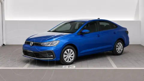 Volkswagen Virtus Trendline usado (2024) color Azul financiado en mensualidades(enganche $64,900 mensualidades desde $6,402)