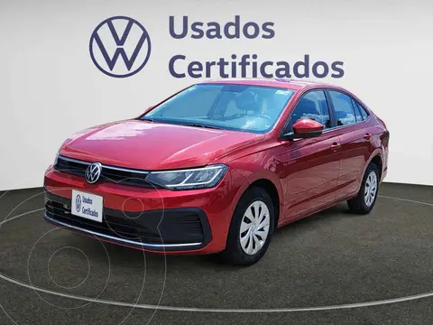 Volkswagen Virtus Trendline usado (2023) color Rojo financiado en mensualidades(enganche $79,025 mensualidades desde $6,046)
