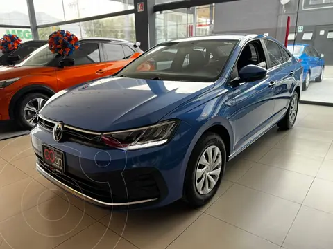 Volkswagen Virtus Trendline usado (2024) color Azul financiado en mensualidades(enganche $81,750 mensualidades desde $6,251)
