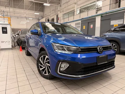 Volkswagen Virtus Comfortline usado (2023) color Azul financiado en mensualidades(enganche $116,998 mensualidades desde $5,026)
