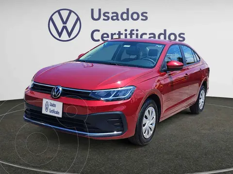 Volkswagen Virtus Trendline usado (2024) color Rojo financiado en mensualidades(enganche $77,662 mensualidades desde $5,941)