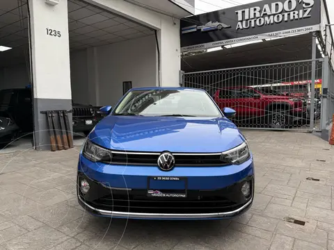 Volkswagen Virtus Comfortline usado (2023) color Azul financiado en mensualidades(enganche $64,000 mensualidades desde $9,209)