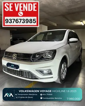 Volkswagen Voyage 1.6L Highline usado (2023) color Blanco precio $7.980.000